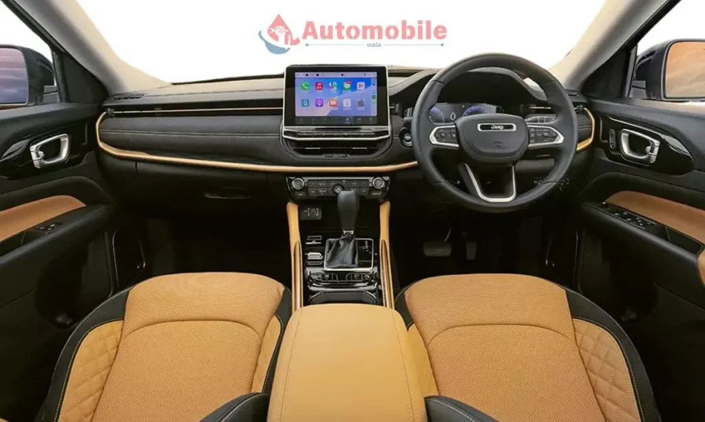 jeep meridian display and interior view
