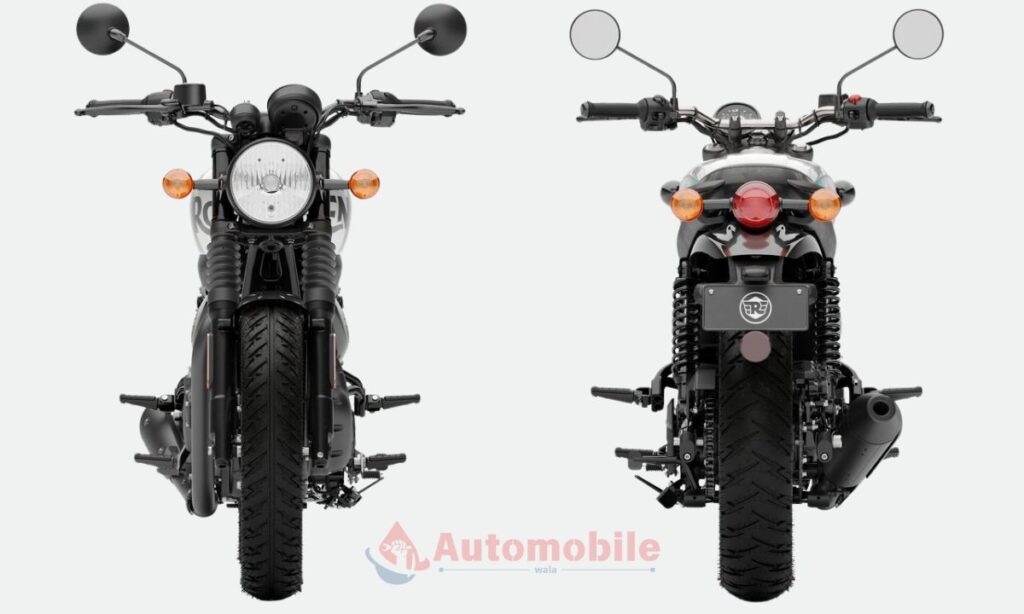 royal enfield hunter 350 front and back look
