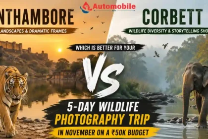compare corbett and ranthambore for a 5 day wildlife photography trip in november on a 50k budget